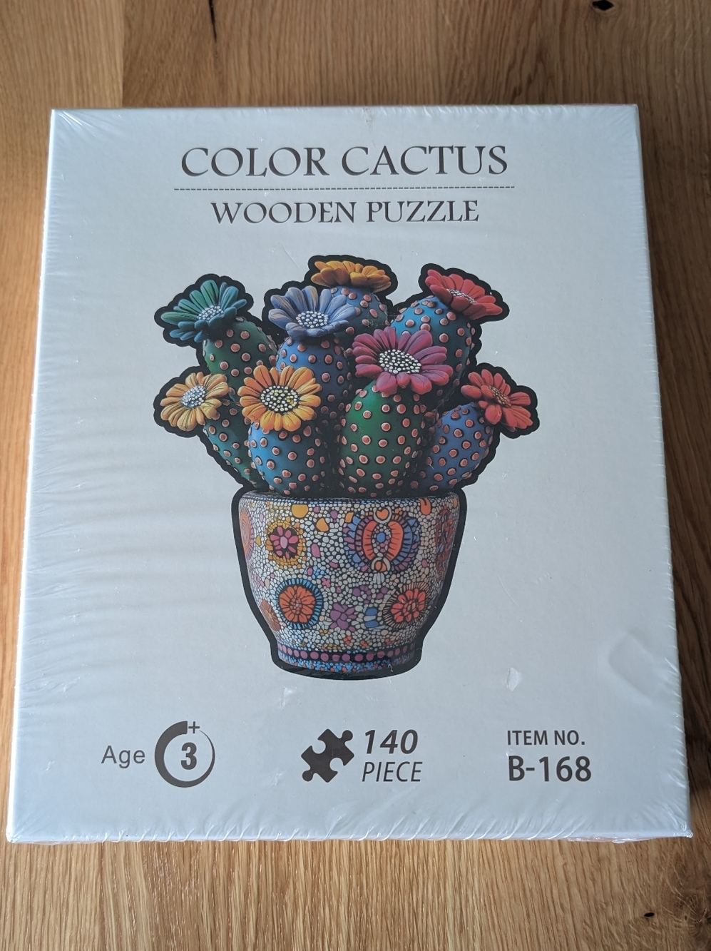 🧩3 For $25 - Color Cactus Wooden Puzzle 140 Pieces